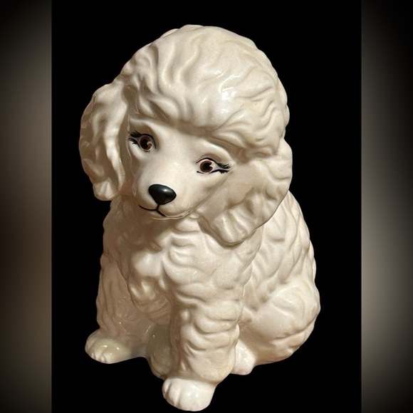 Vintage Ceramic White Poodle Painted Ceramics MCM - Picture 2 of 4